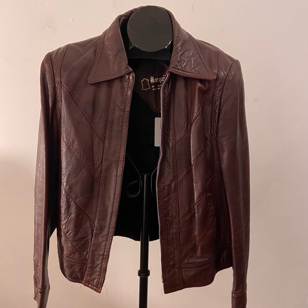 Marquise Women’s Vintage Deep Brown Leather Jacket